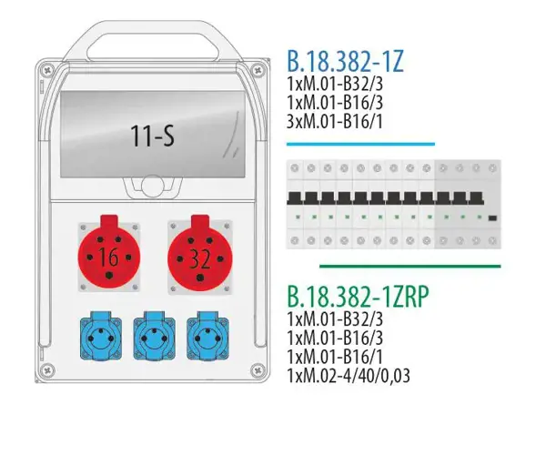 R-BOX 382R11S,16/5,32/5,3x250V,B32/3