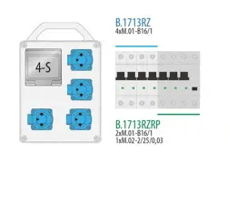 R.BOX 240(4x250V),2xB16/1,2/25/0,03
