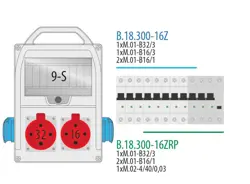R-BOX 300 (1x25A/C/3P,1x16A/C3P,1x16