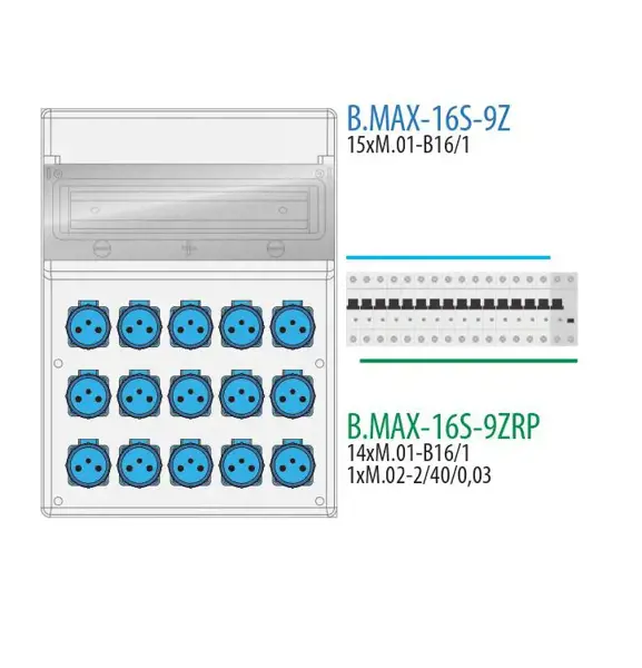 MAX BOX-11; 11x250V, IP65 istený